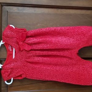 Cat & Jack Baby Red Lace Romper Size 6-9 mo